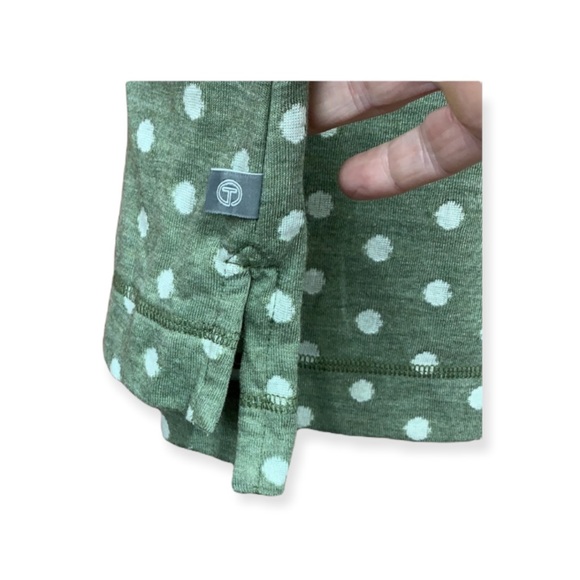 SzM Green/White Cuff Sleeve Top T by Talbots - Picture 7 of 9